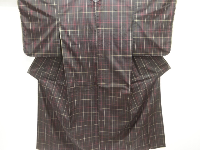 JAPANESE KIMONO / OSHIMA TSUMUGI / ENSEMBLE / WOVEN GRID